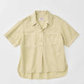 Twill Popover Shirt in Pale Tan