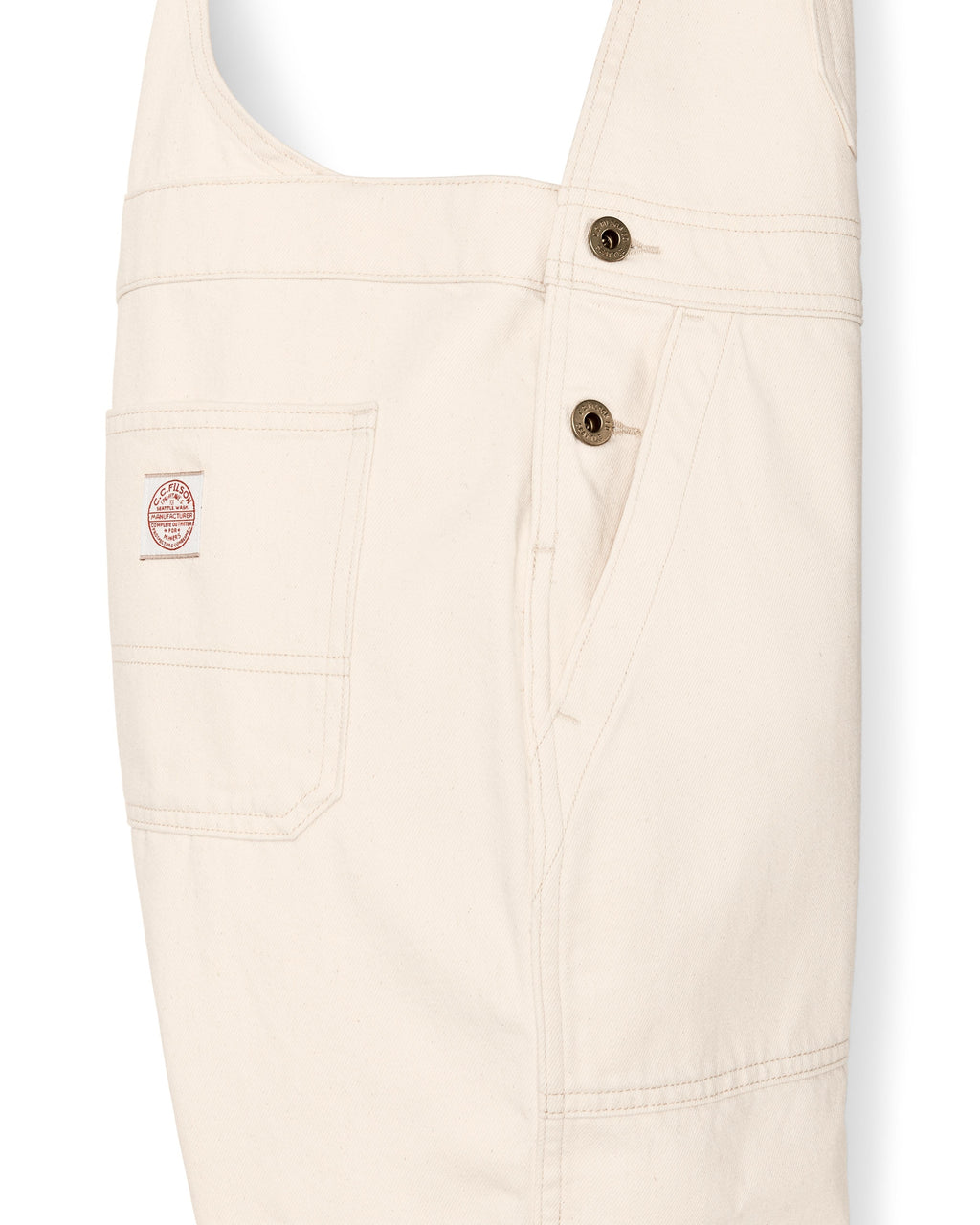 Denim Overalls in Natural Seed
