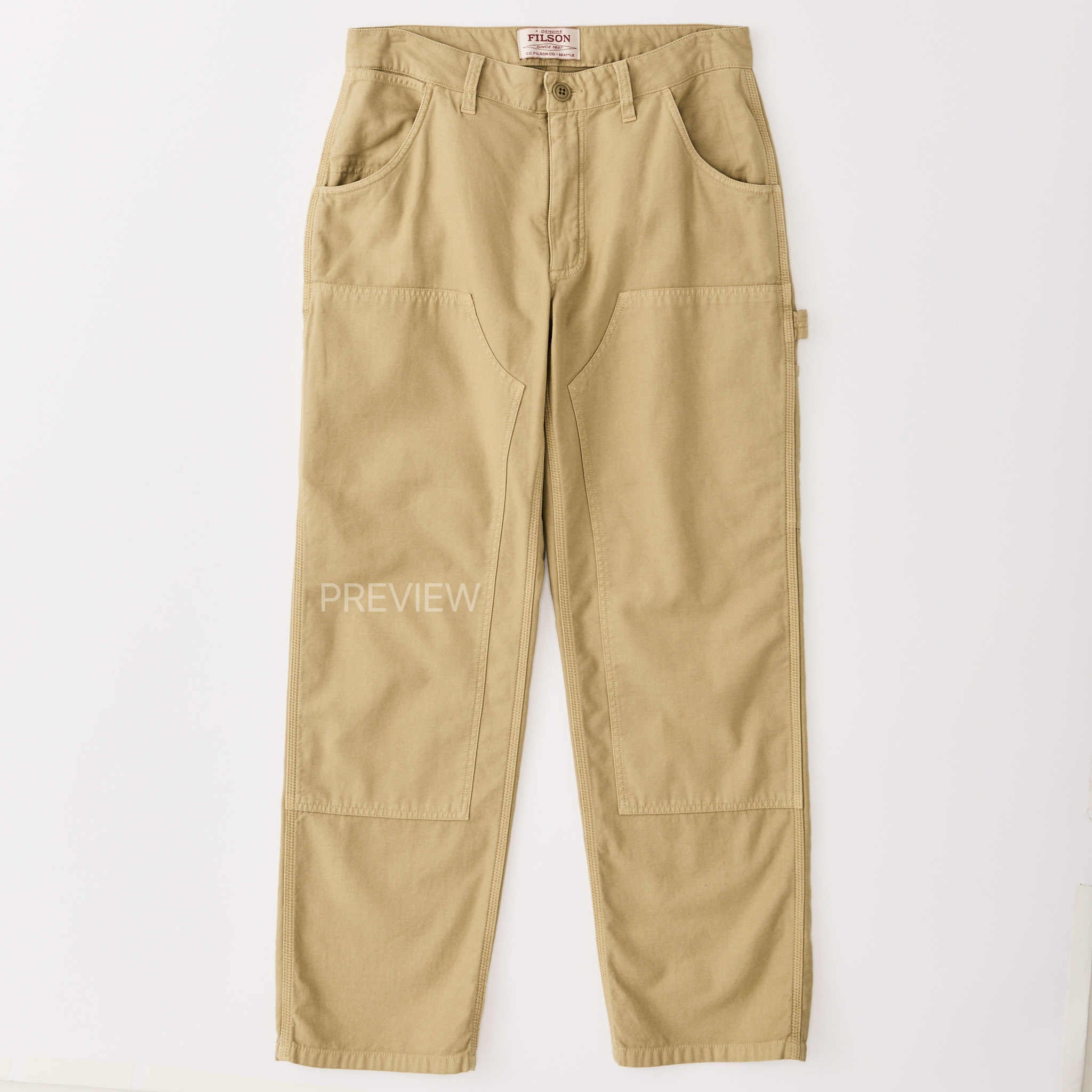 Reverse Sateen Double Front Pants in Antique Khaki