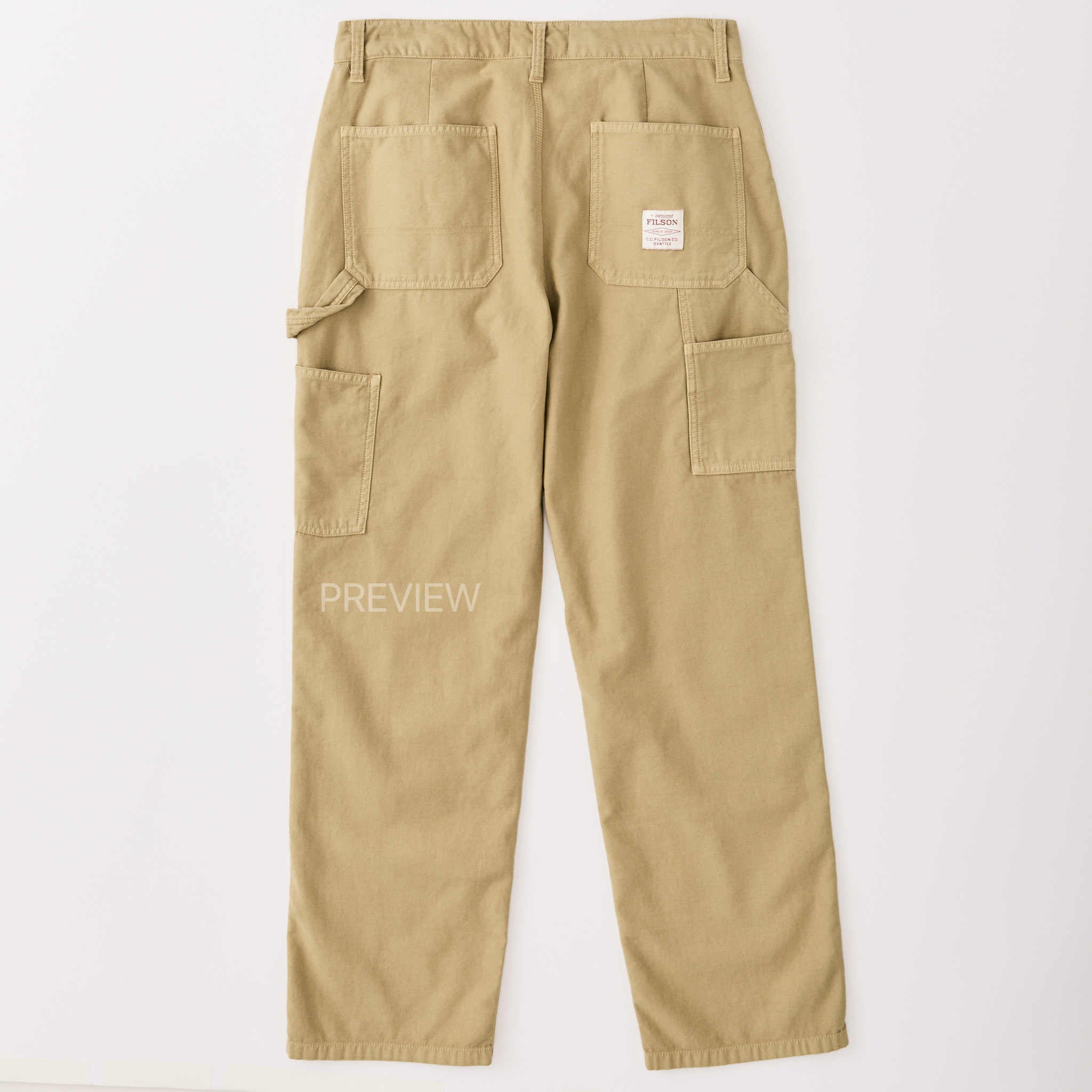 Reverse Sateen Double Front Pants in Antique Khaki