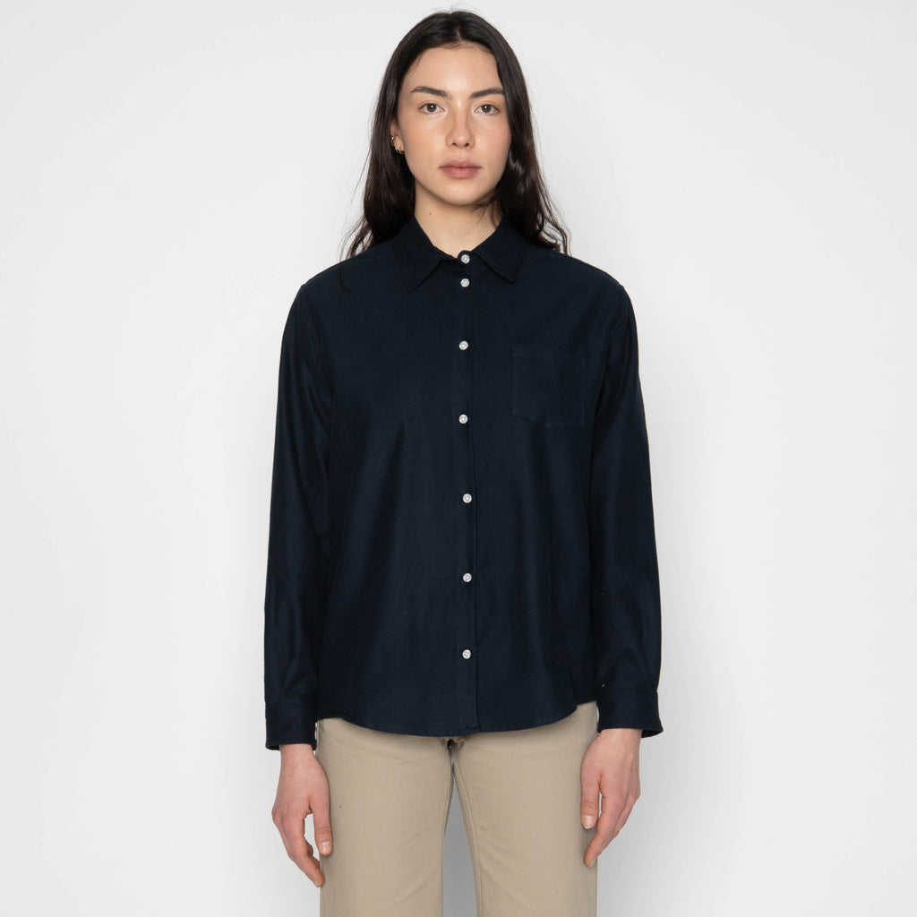 Judy in Midnight Blue Flannel