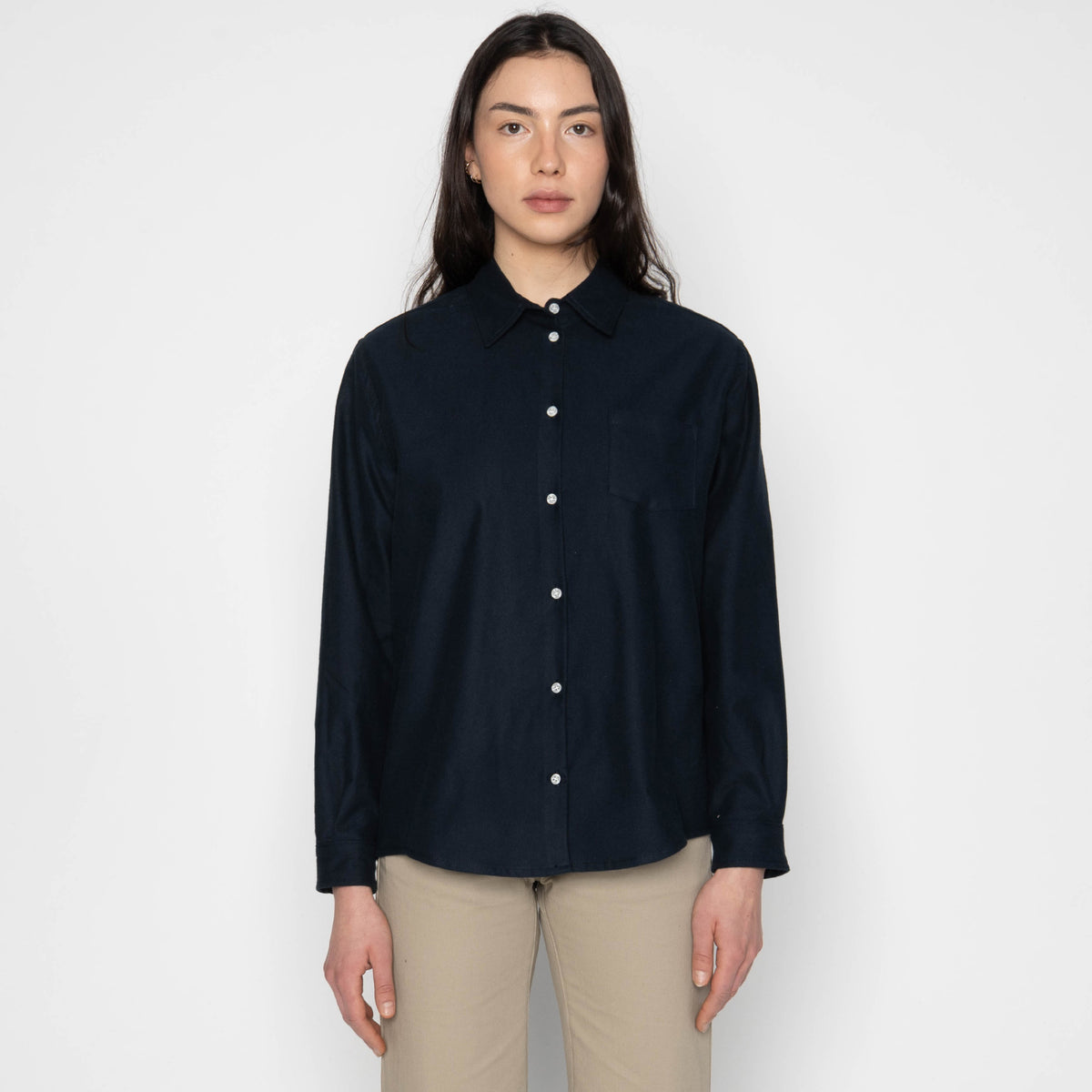 Judy in Midnight Blue Flannel