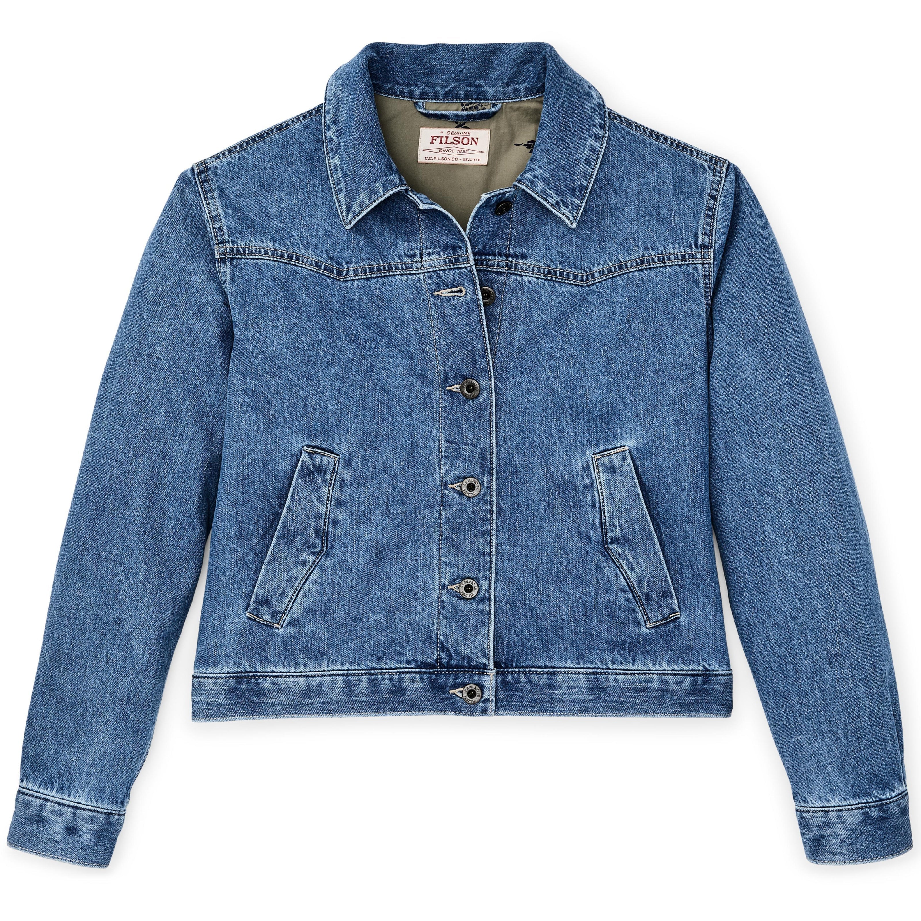 Western Denim Jacket in Light Indigo
