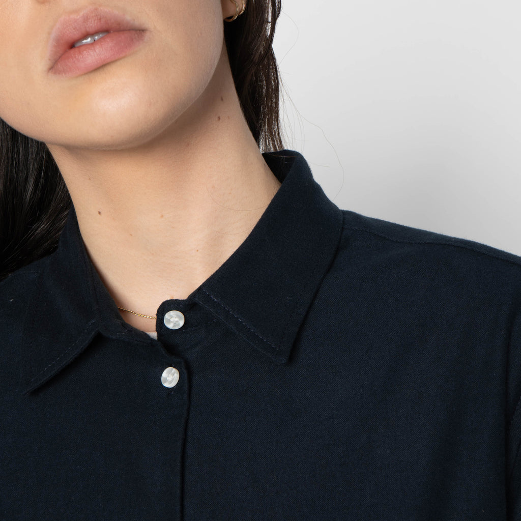Judy in Midnight Blue Flannel