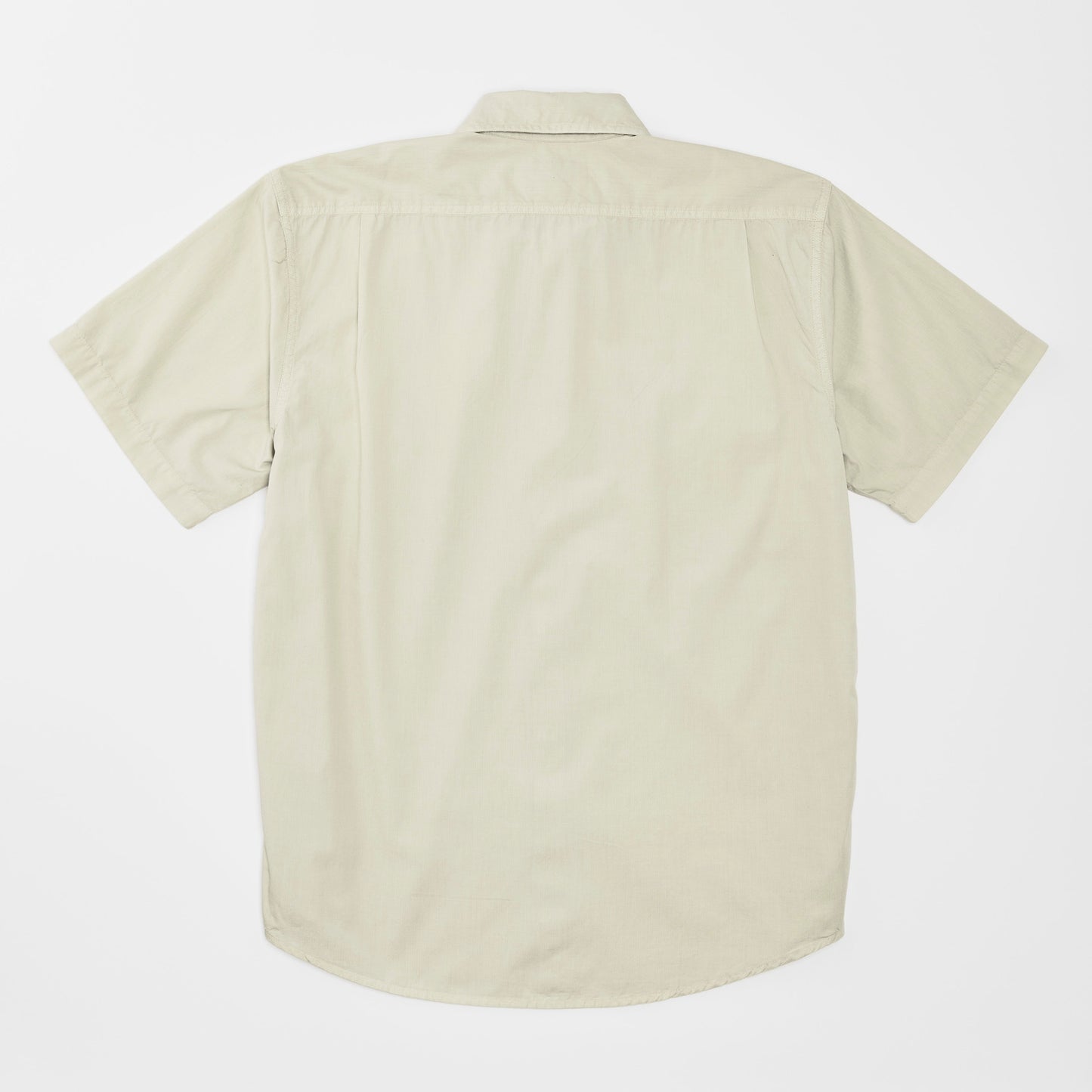 Washed Short Sleeve Feather Cloth Shirt in River Rock