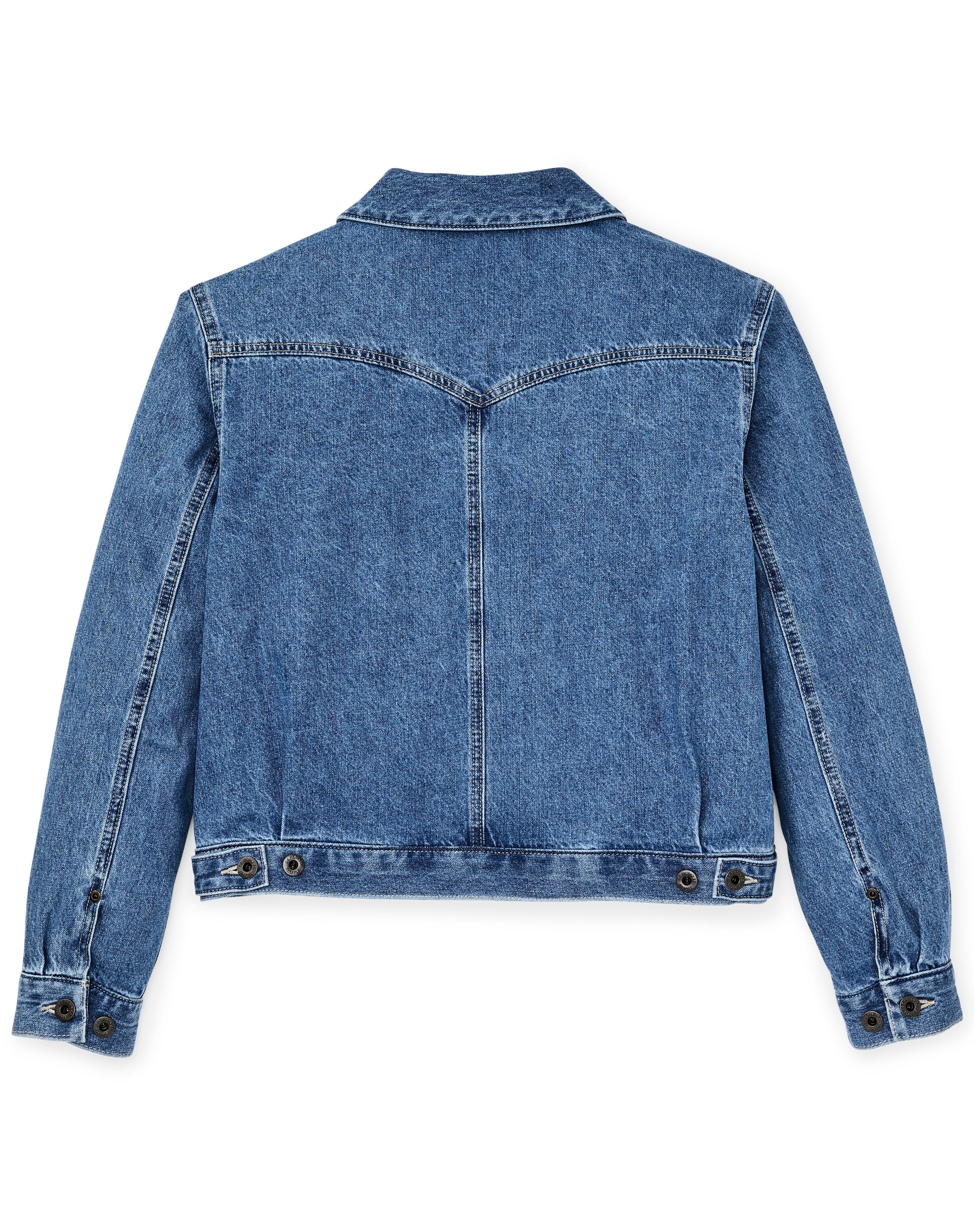 Western Denim Jacket in Light Indigo