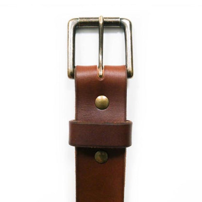 1½" Standard Camp Belt in Dark Brown and Antique Brass