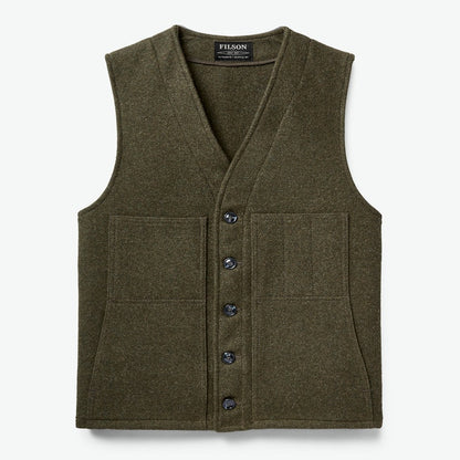 Mackinaw Wool Vest in Forest Green