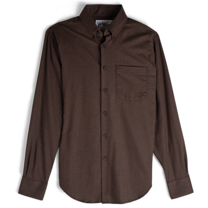 Easy Shirt in Brown Soft Twill