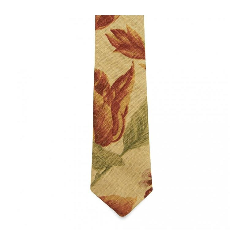 The Evans Floral Linen Tie