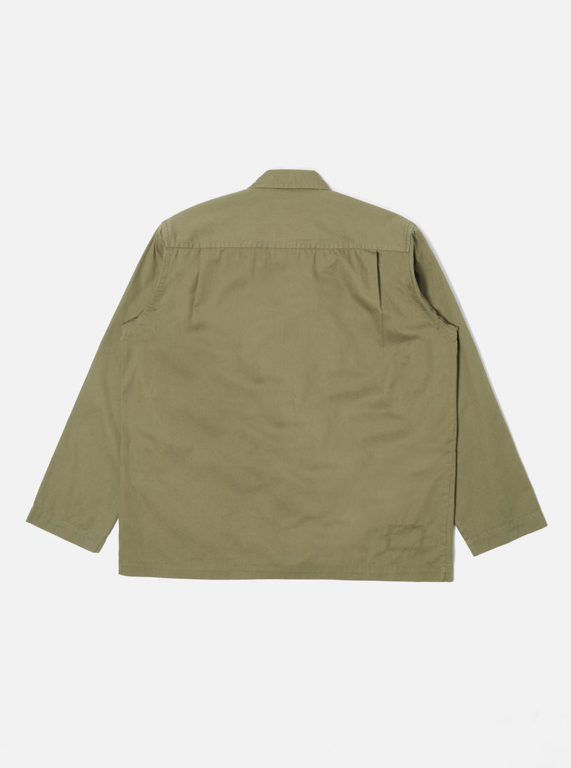 Dockside Overshirt in Fine Olive Twill