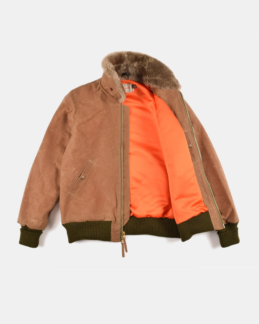 Flyer's Club Jacket in Field Tan Wax