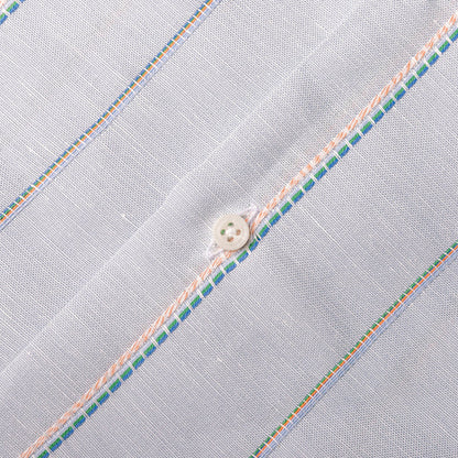 Light Blue Linen/Tencel Stripe