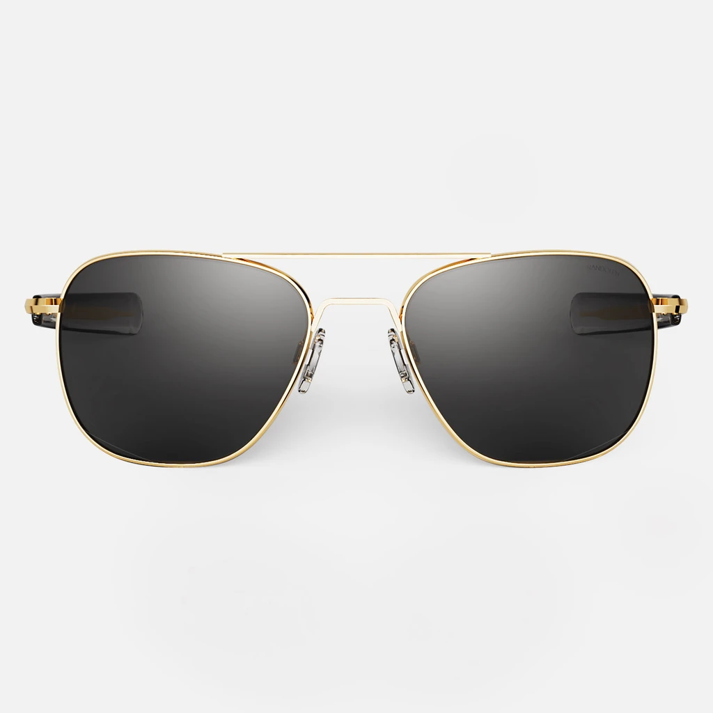 Aviator in 23k Gold & Polarized American Gray