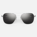 Aviator in Matte Chrome Polarized American Gray