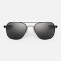 Aviator in Matte Black Polarized American Gray