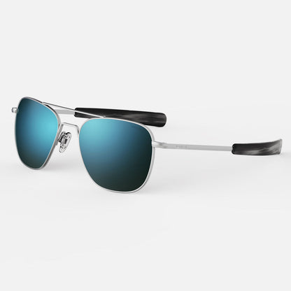 Aviator in Matte Chrome Polarized Cobalt