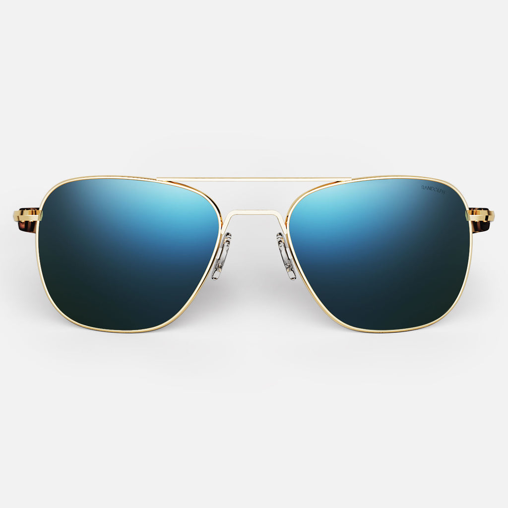 Aviator in 23k Gold & Polarized Cobalt