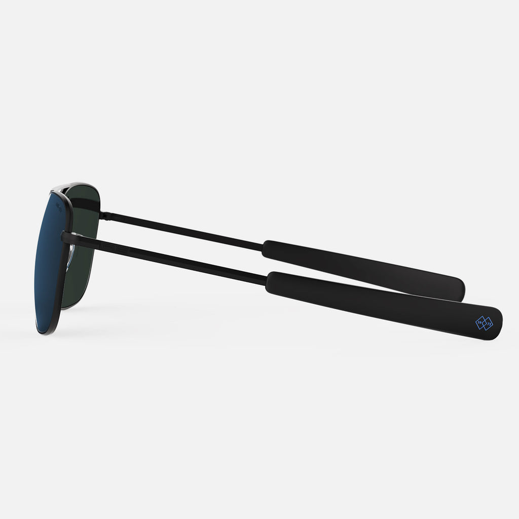 Aviator in Matte Black & Polarized Cobalt