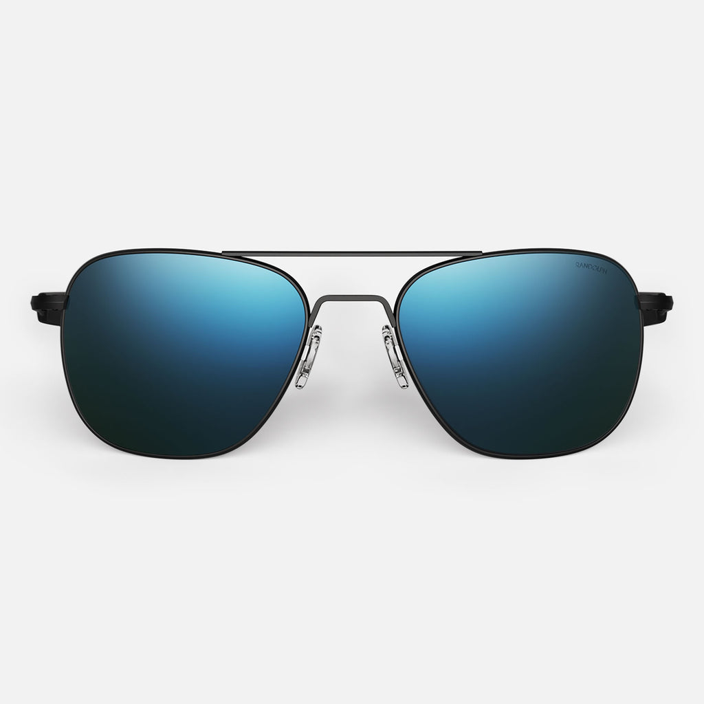 Aviator in Matte Black & Polarized Cobalt