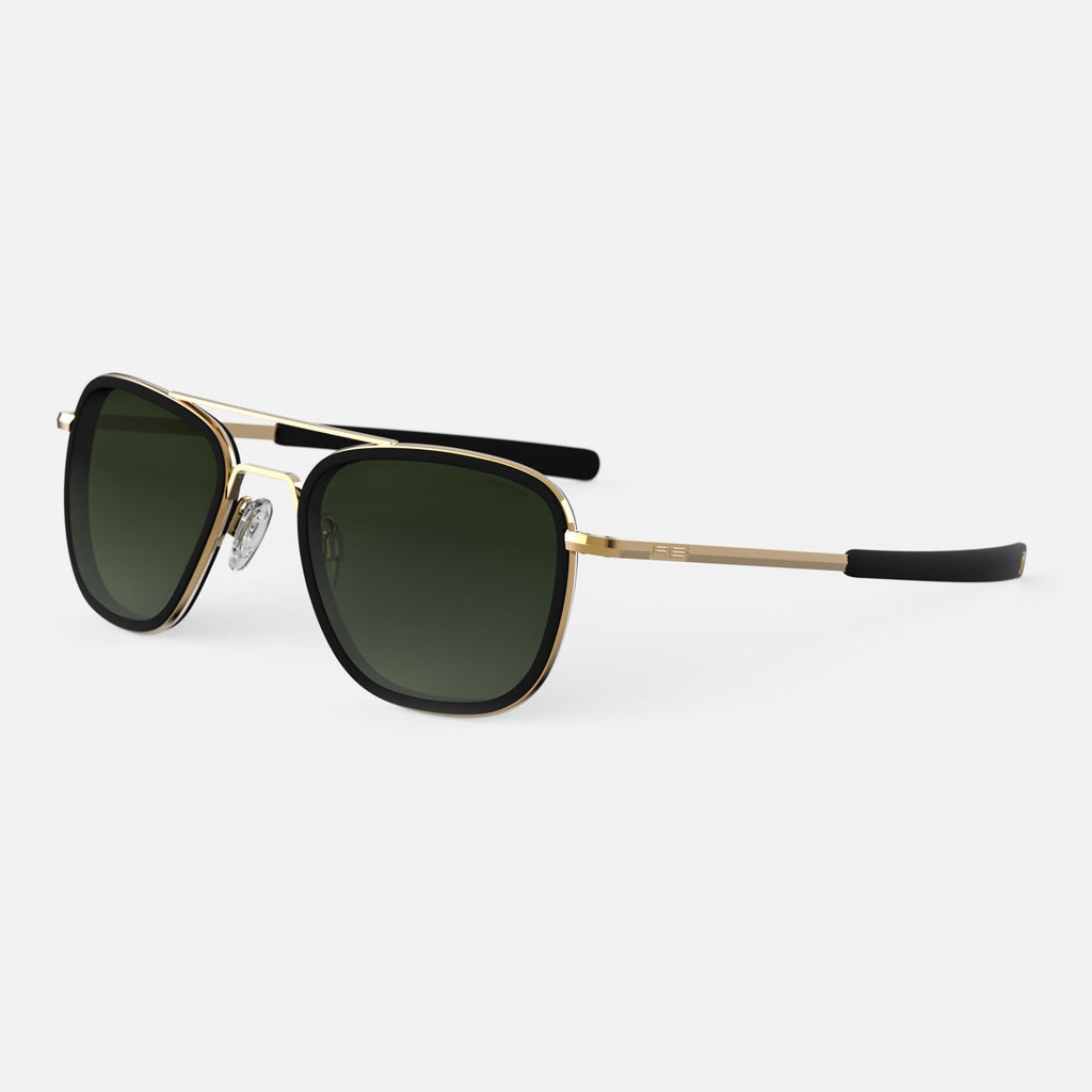 Aviator Fusion in 23k Gold & Polarized Evergreen