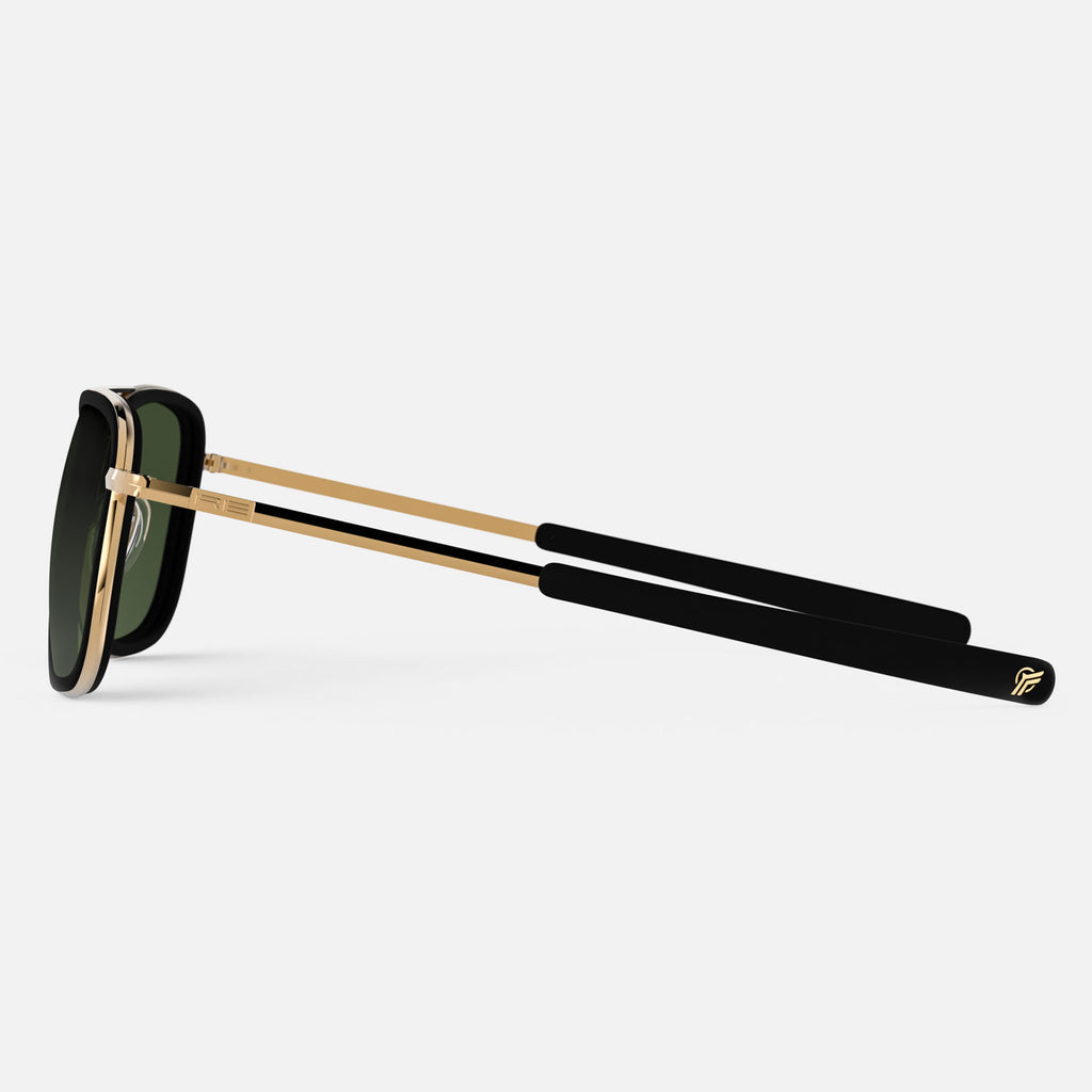 Aviator Fusion in 23k Gold & Polarized Evergreen