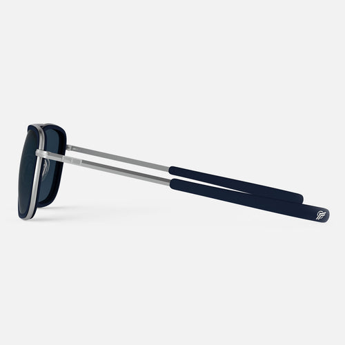 Aviator Fusion in Matte Chrome, Sapphire Inlays &  Polarized Slate