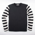 13 Ounce Shifter Tee in Black and White Stripe