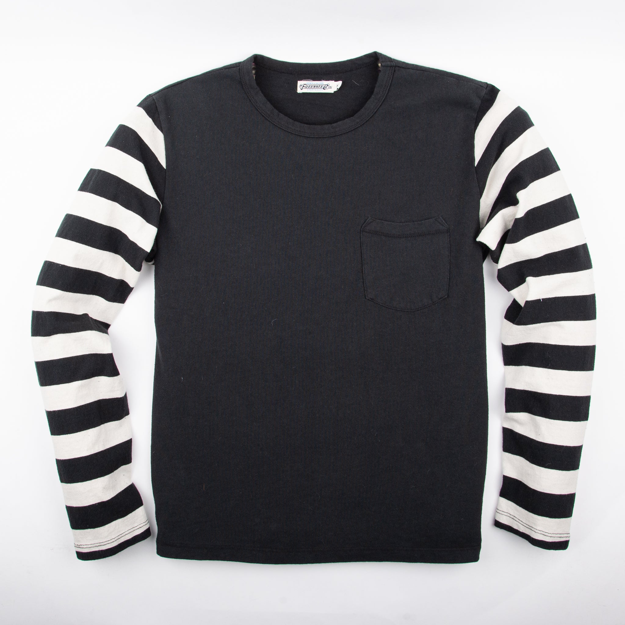 13 Ounce Shifter Tee in Black and White Stripe