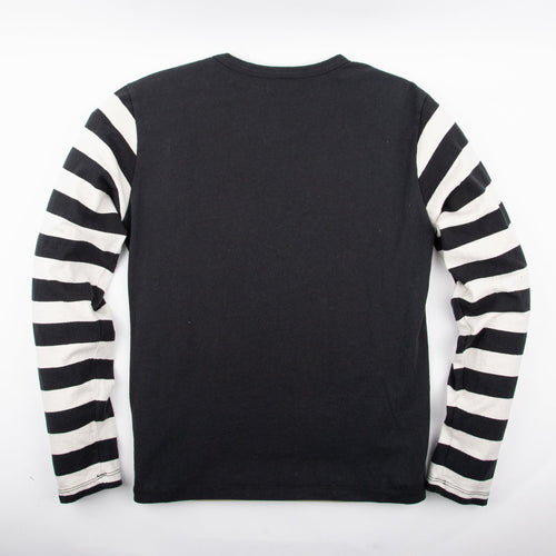 13 Ounce Shifter Tee in Black and White Stripe