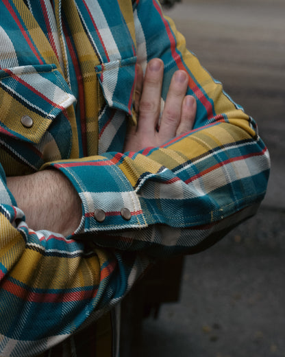 Western Shirt in Yellow Selvedge Plaid