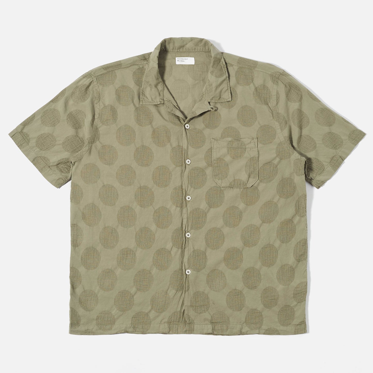 Road Shirt in Olive Dot Cotton