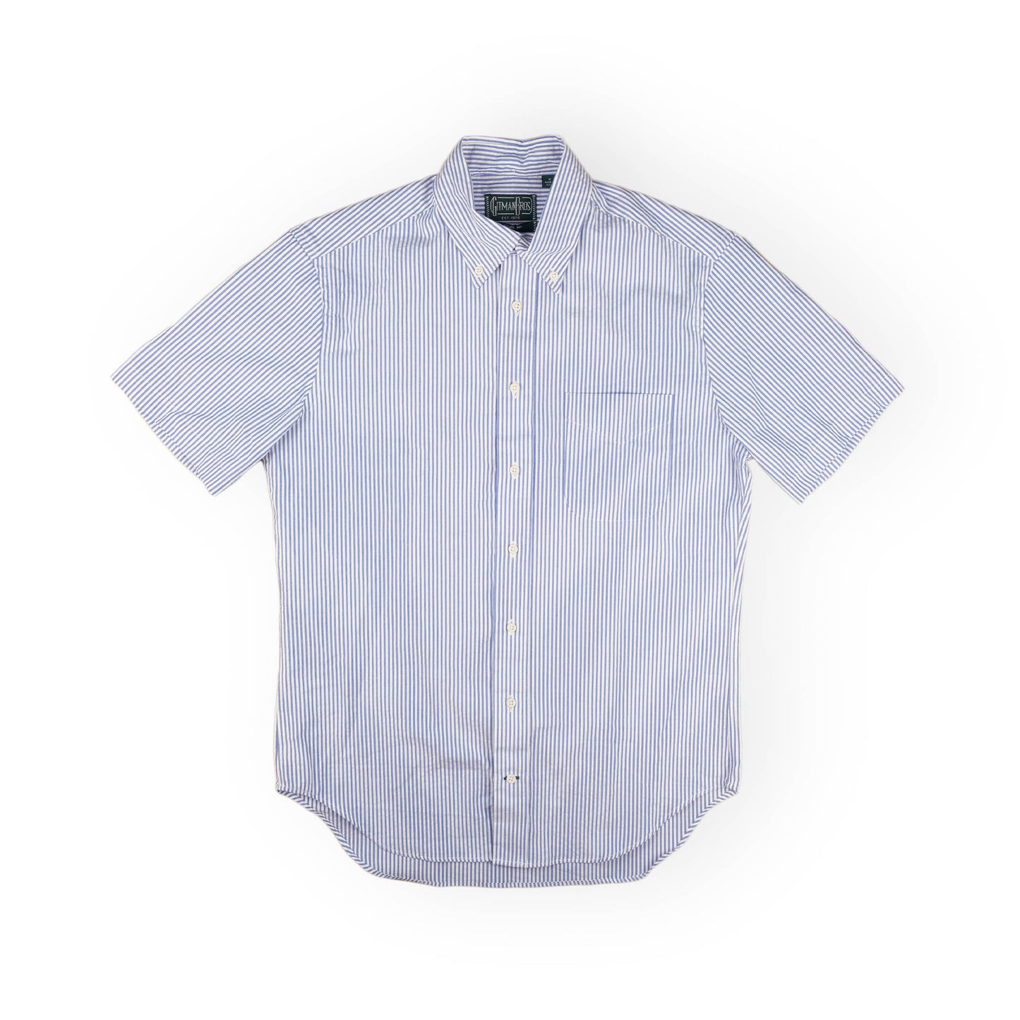 Blue Stripe Seersucker Short Sleeve