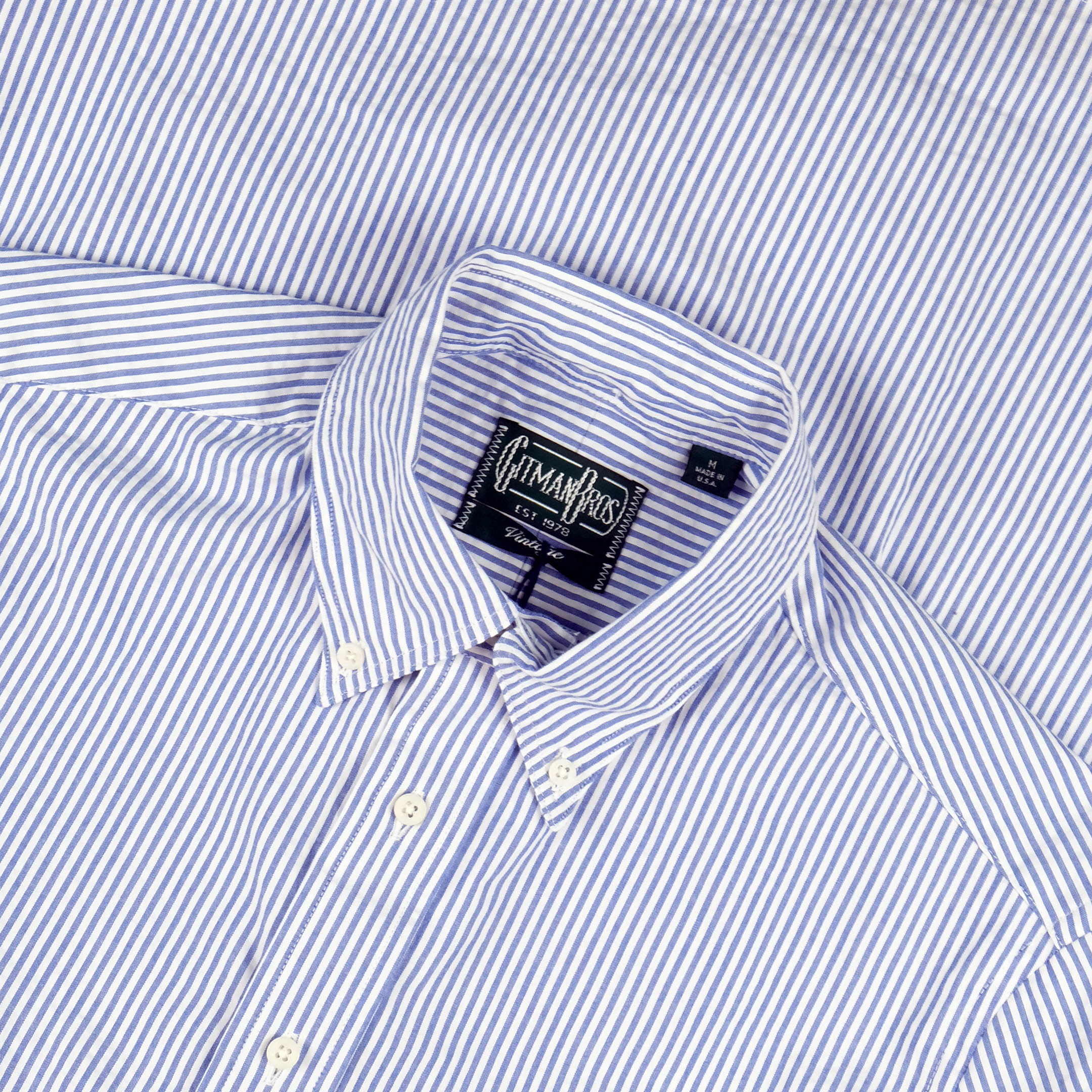 Blue Stripe Seersucker Short Sleeve