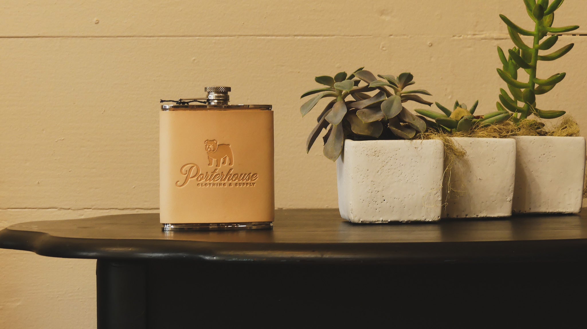 Leather-Wrapped Flask