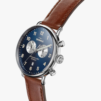 The Canfield Chrono 43mm in Midnight Blue