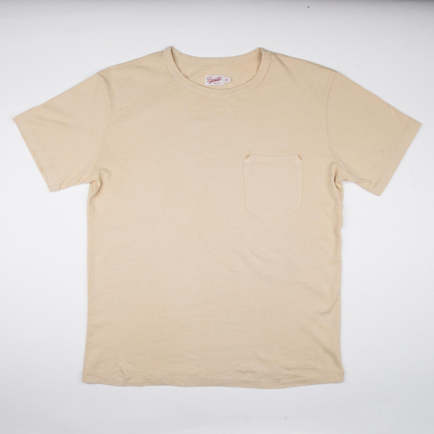 9 Ounce Pocket T-shirt in Cream