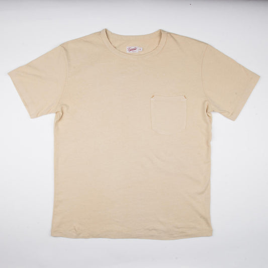 9 Ounce Pocket T-shirt in Cream