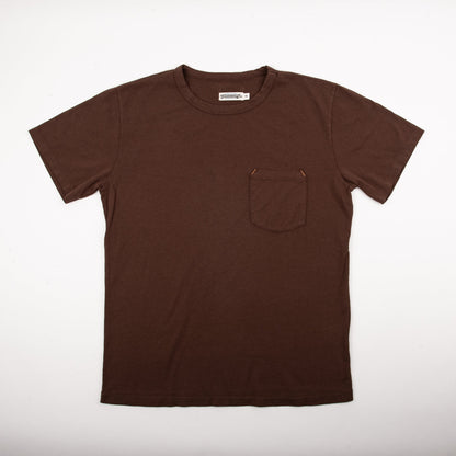 9 Ounce Pocket T-shirt in Chocolate