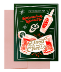 Good Cheers Holiday Card in Green