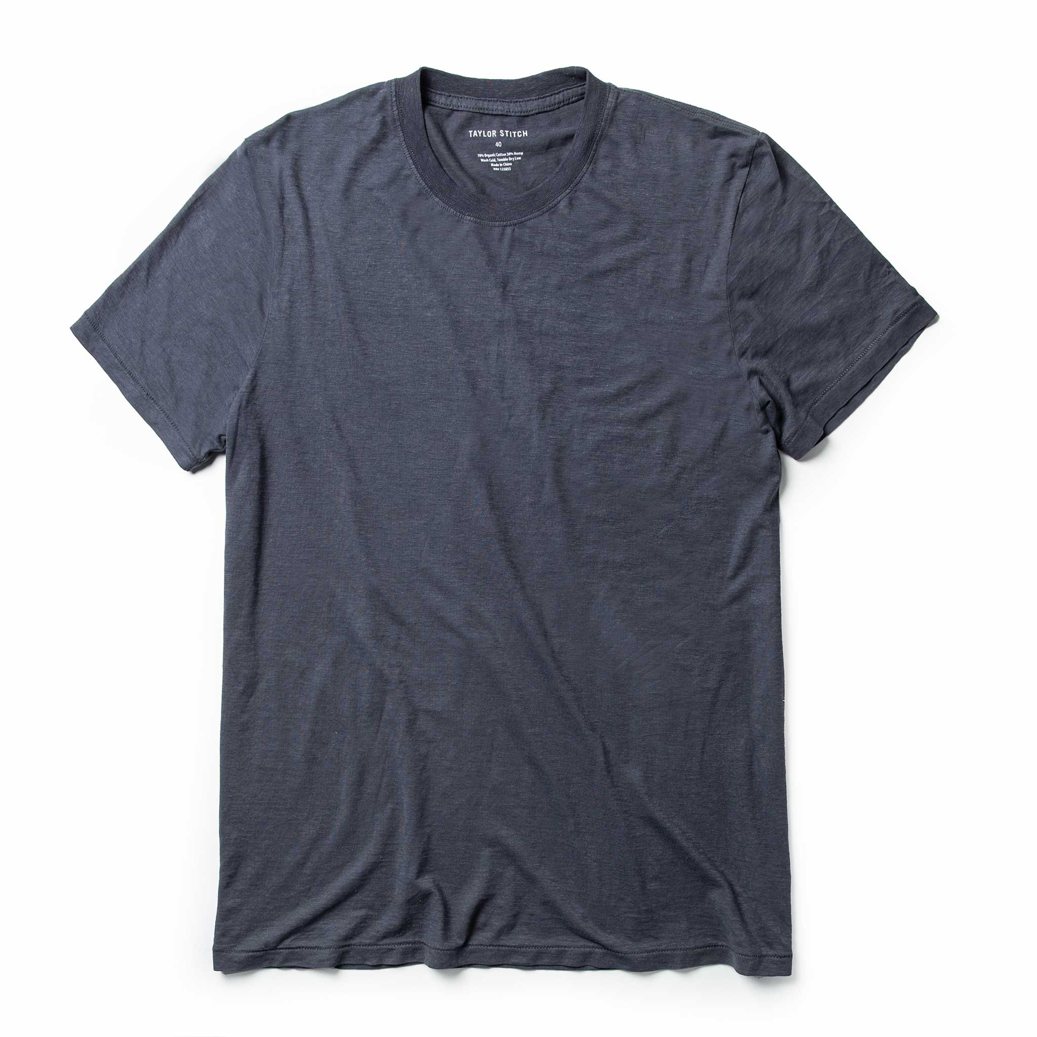Cotton Hemp Tee in Navy