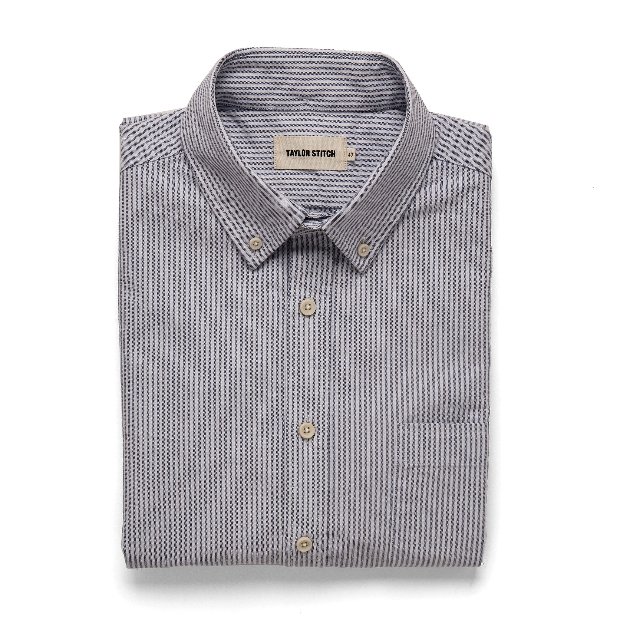 The Jack in Navy University Stripe Oxford