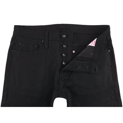 UB244 Tapered 11oz Solid Black Stretch Selvedge