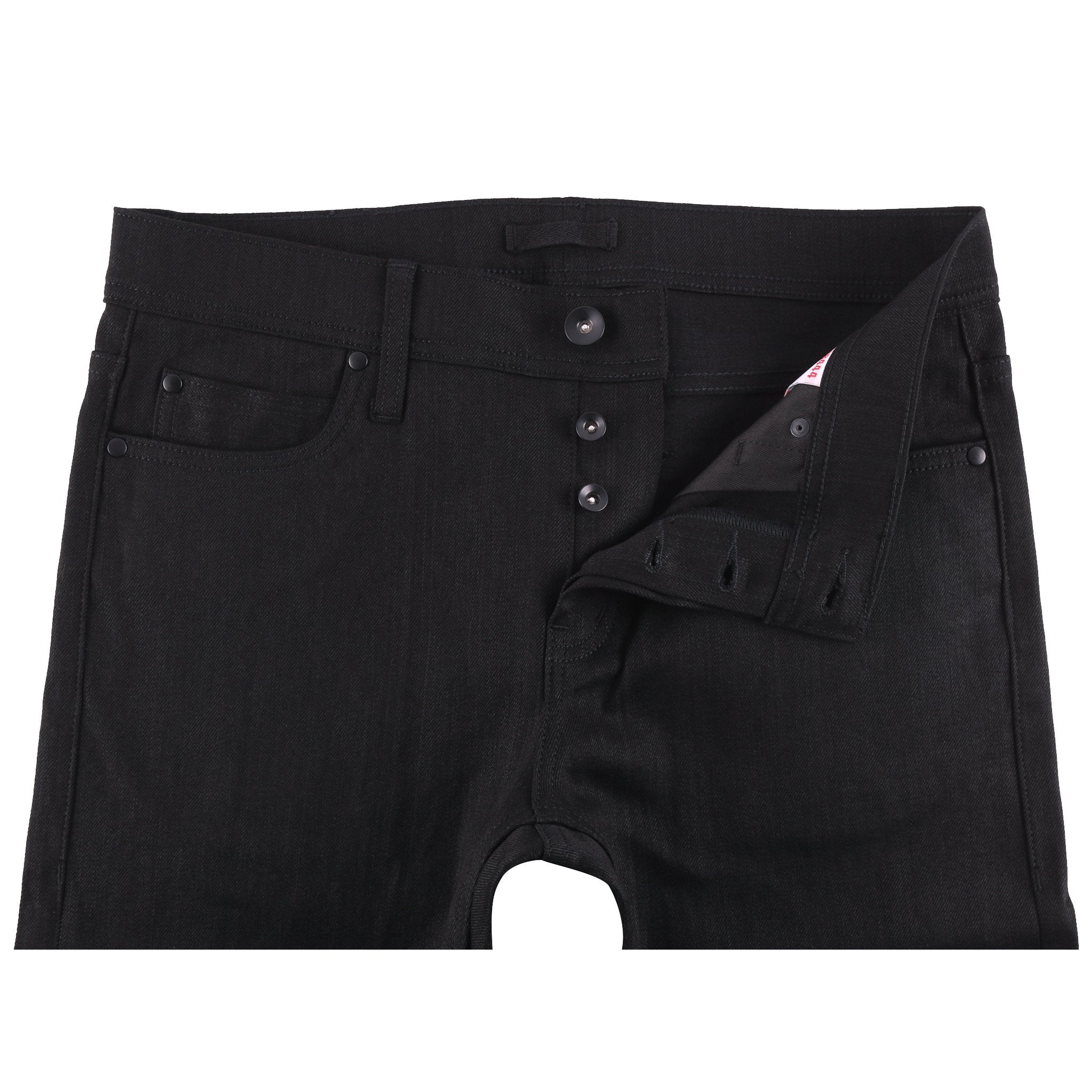 UB444 Tight 11oz Solid Black Stretch Selvedge