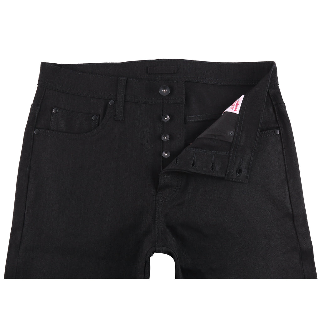 UB644 Relaxed Tapered 11oz Solid Black Stretch Selvedge