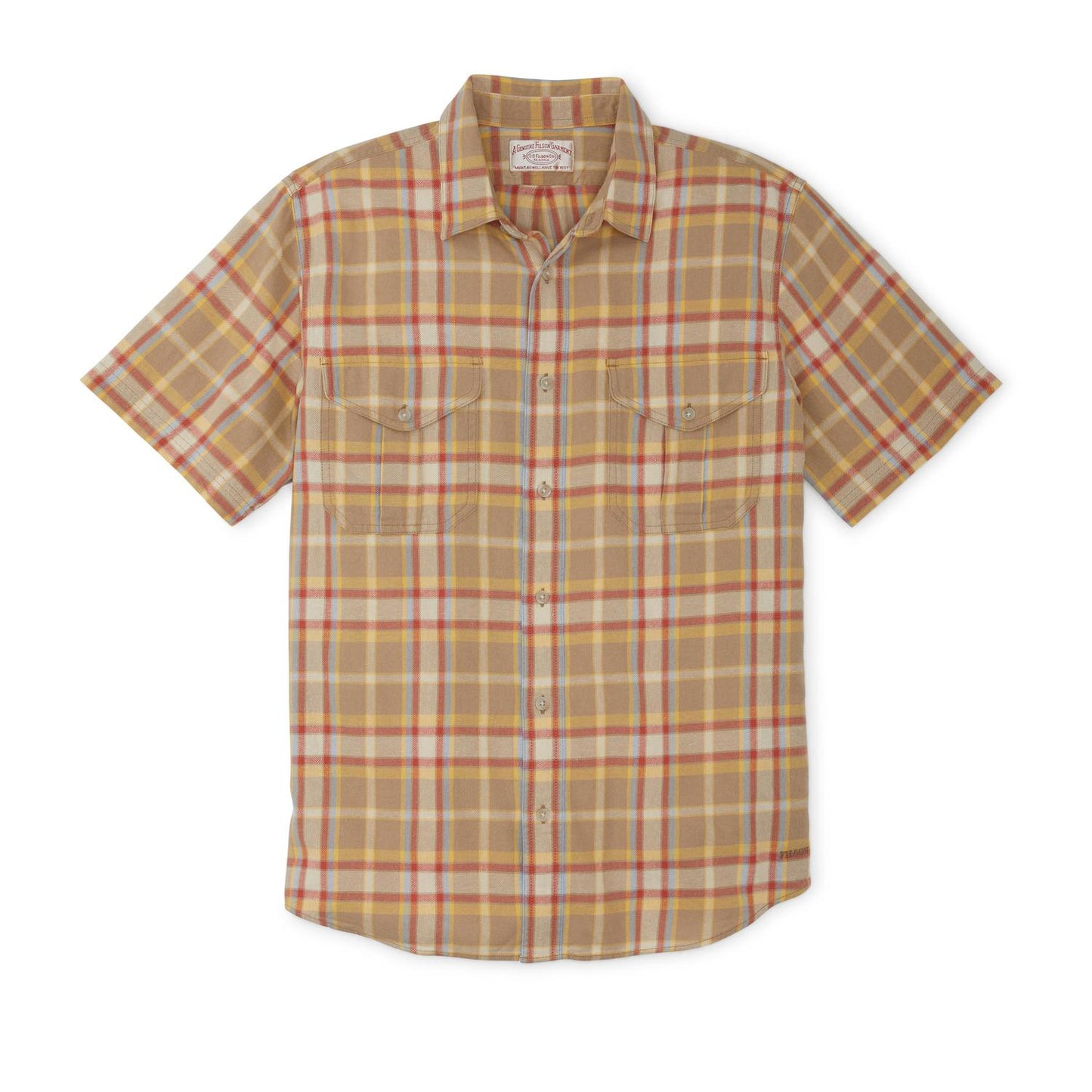 Short Sleeve Lightweight Alaskan Guide Shirt in Khaki Tan Bark